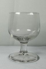 empty glass on a table