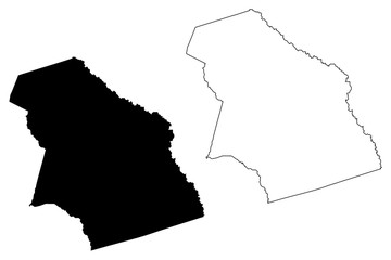 Bulloch County, Georgia (U.S. county, United States of America,USA, U.S., US) map vector illustration, scribble sketch Bulloch map