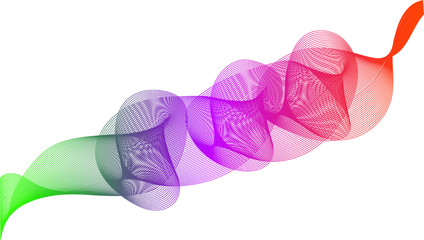 beautiful abstract gradient ribbon of lines