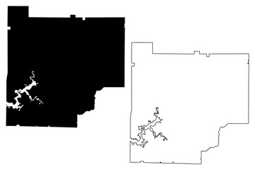 Cherokee County, Georgia (U.S. county, United States of America,USA, U.S., US) map vector illustration, scribble sketch Cherokee map