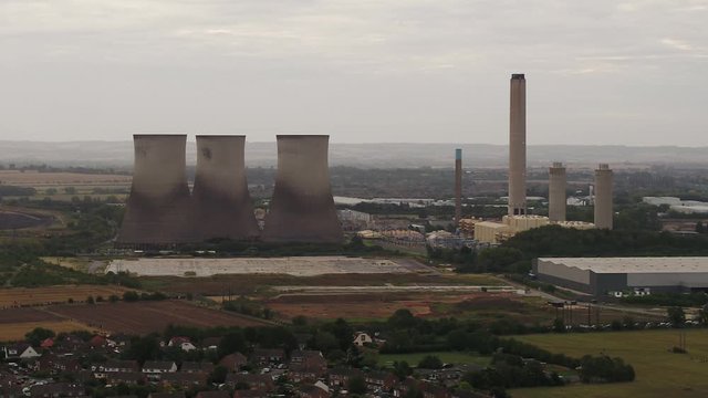 Didcot power station cooling towers demolition.