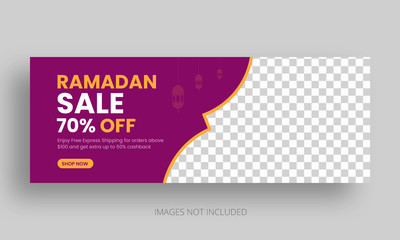 Ramadan Banner Template, Social Media Post and Cover  Design for Ramadan Kareem