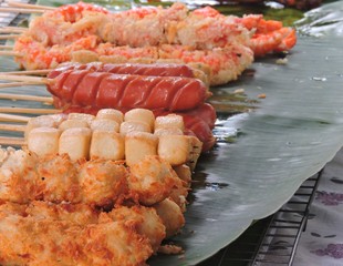Street food of Thailand. Location - Coral island, Pattaya, Thailand.
