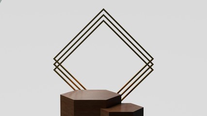 3d render ofbackground with a pedestal and a showcase, abstract minimal concept, blank space, simple clean design, minimalist mockup