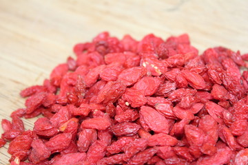 Orange red fresh wolfberry,Healthy, environmentally friendly dried goji berry.