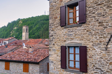 Fototapeta na wymiar Historic town of Bagno di Romagna, Italy