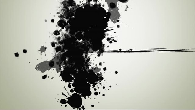 Take care, prend soin de toi, en t&acirc;che d'encre noir et blanc