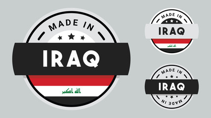 Made in Iraq collection with Iraq flag symbol.