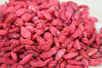 Orange red fresh wolfberry,Healthy, environmentally friendly dried goji berry.