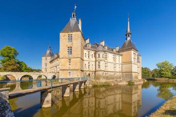 17 September 2019. Sully Castle in Burgundy, France.