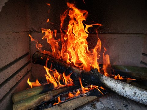 Grillen BBQ Steinofen Steingrill Grill offen Feuer Flamme