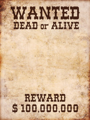 Poster Wanted dead or alive