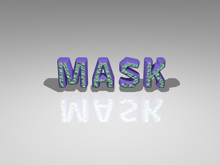 Colorful 3D Mask illustration with light perspective and shades, an ideal picture for conceptual usage