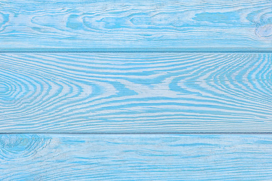 Pastel light blue wood planks. Texture of wooden boards background