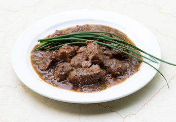 Ancient traditional tuscan recipe”peposo”