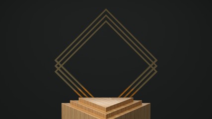 3d render ofbackground with a pedestal and a showcase, abstract minimal concept, blank space, simple clean design, minimalist mockup