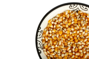 corn seeds in the plate