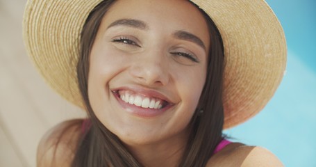 Young woman, making selfie