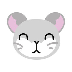 cute little mouse animal flat style