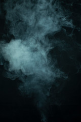 Smoke. Cloud of vapor. Dark blue background