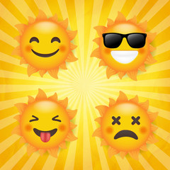 Sun Set Isolated Sunburst Background