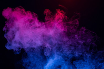 Fototapeta na wymiar Smoke. Cloud of vapor. Dark blue background