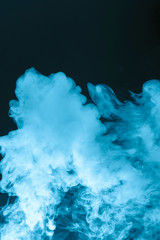 Smoke. Cloud of vapor. Dark blue background