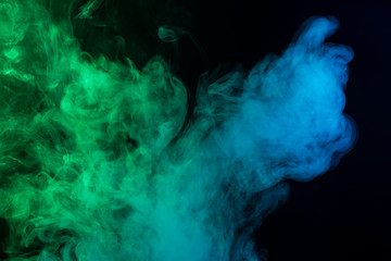 Smoke. Cloud of vapor. Dark blue background