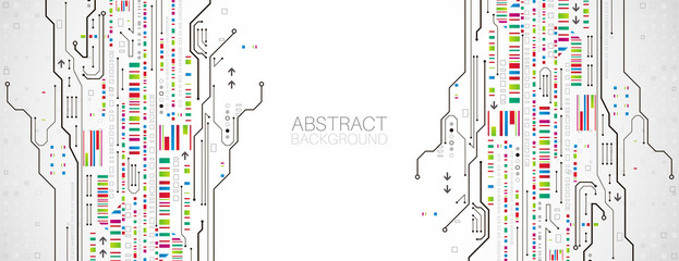 Abstract technology circuit board. Communication concept.
