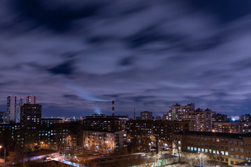 Fototapeta premium Night panorama of the city