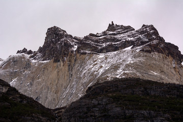 Los cuernos rock formations, close to Cuernos campsite. W trekking curcuit, Torres del Paine - Patagonia.