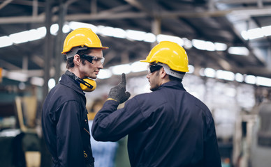 Engineer And Apprentice discussion  in factory