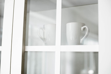 White kitchen in loft style