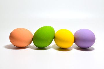 easter eggs isolated on white