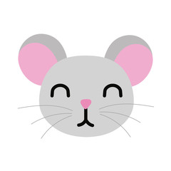 cute little mouse animal flat style