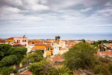 Fototapeta na wymiar View of rooftops in La Orotava, Tenerife
