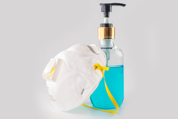 Gloves and alcohol, hand-washing gels that protect against the Covid-19 virus