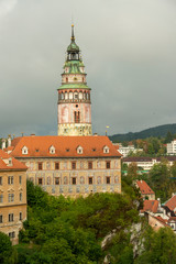 Rainy day in Cesky Krumlov, Czech Republic