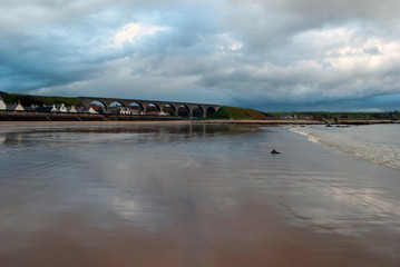 Cullen Beach and Viaduct Tide Out