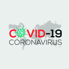 Corona Virus Banner Vector for web world map