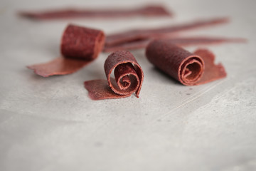Wine paste close up macro shooting on a concrete background