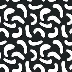 Hand drawn seamless pattern with circles. Abstract pop art background. Grunge vector illustration in style 90s