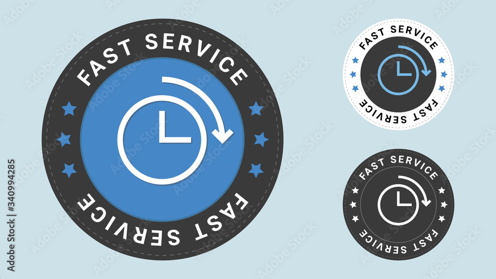 Poster fast service stamp vector illustration. vector certificate icon. vector combination for certificate 