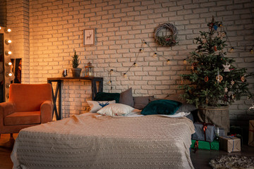 Christmas interior of a room