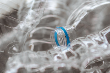 Used plastic drinking water bottles