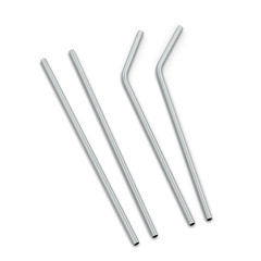 Metallic straw to use instead of plastic one