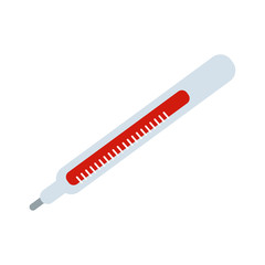 medical thermometer flat style icon