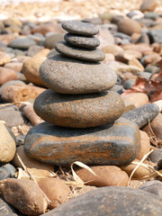 Fototapeta na wymiar stack of stones nature background