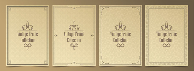Vintage ornamental frame collection	