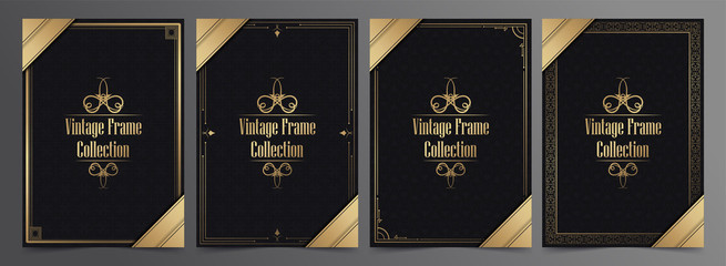 Luxury Vintage ornamental frame collection	